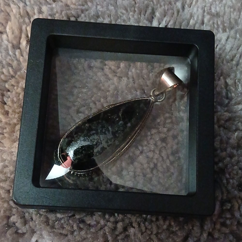 Star Galaxy Jasper Teardrop Pendant
